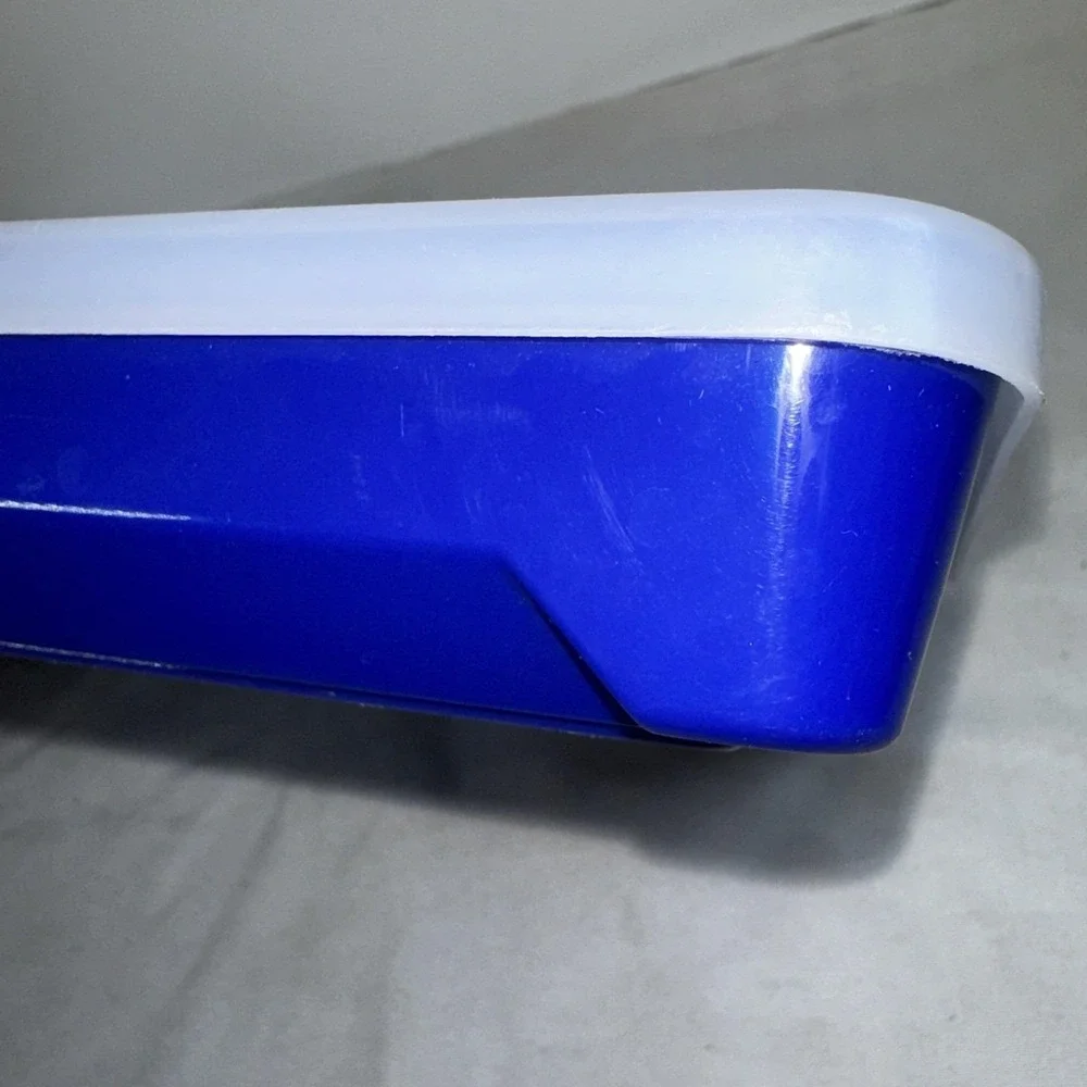 Vintage Tupperware 1292 Blue Bacon Meat Keeper w/ Lid NOS New Old Stock Unused